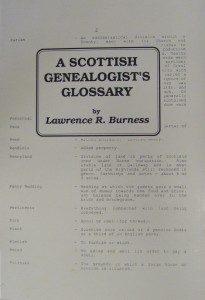 A Scottish Genealogist’s Glossary