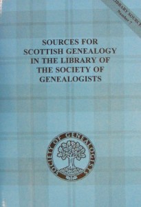 Sources for Scottish Genealogy in the Society of Genealogists