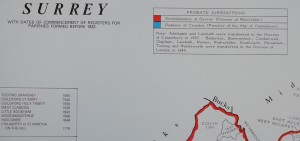 Surrey Parish Register Map (IHGS)