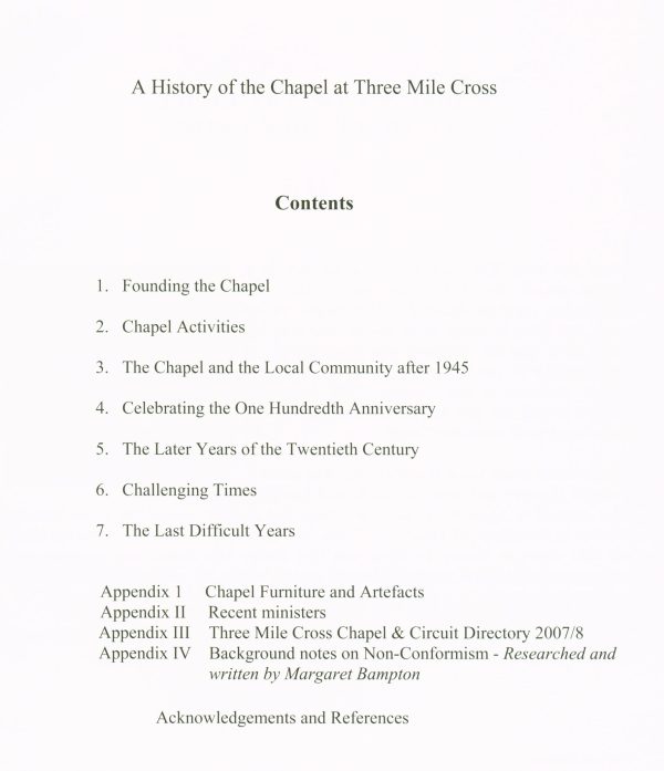 A History of Three Mile Cross Methodist Church - Image 2