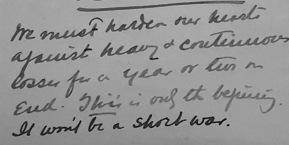 Henry's Letter 3 Oct 1914 postscript