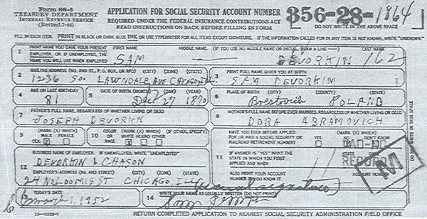 US Social Security Number Application Forms (SS-5) – Part 2