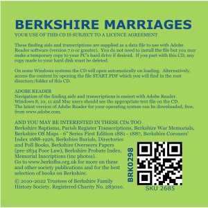 Berkshire Marriages, 5th Edition