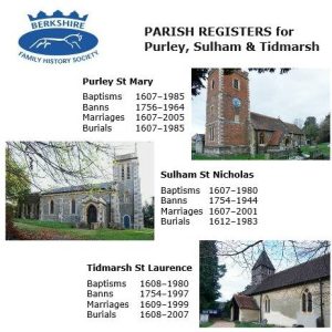 Purley, Sulham & Tidmarsh, Parish Registers (CD)