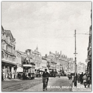 Broad Street Reading C1920 Courtesy Of Reading Local Illustrations Collection