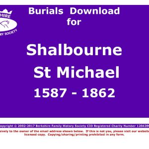 Shalbourne St Michael Burials 1587-1862 (Download) D1185