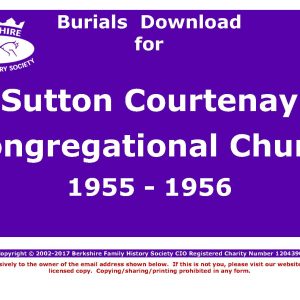 Sutton Courtenay Congregational Church Burials 1955-1956 (Download) D1218