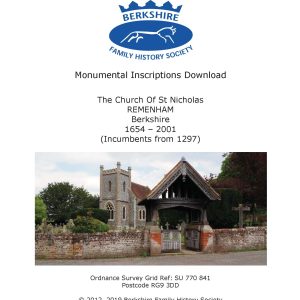 Remenham St Nicholas MI 1654-2001 (Download) D1426