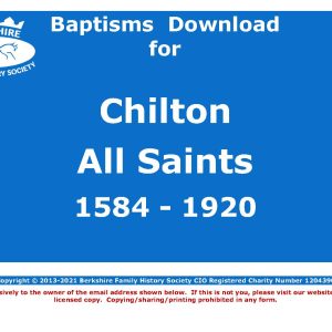 Chilton All Saints Baptisms 1584-1920 (Download) D1615