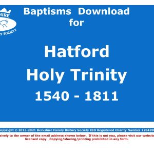 Hatford Holy Trinity Baptisms 1540-1811 (Download) D1644