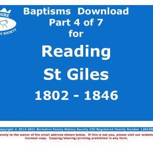 Reading St Giles Baptisms 1802-1846 (Download) D1746 (Part 4 of 7)