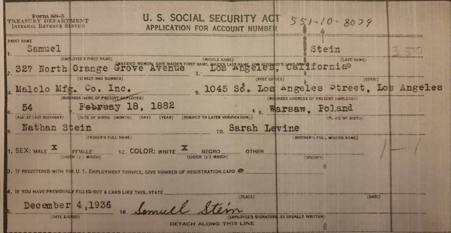 Screenshot: and finally, a copy of the original record