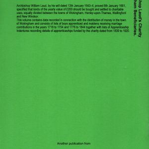 Archbishop Laud’s Charity – Wokingham Beneficiaries