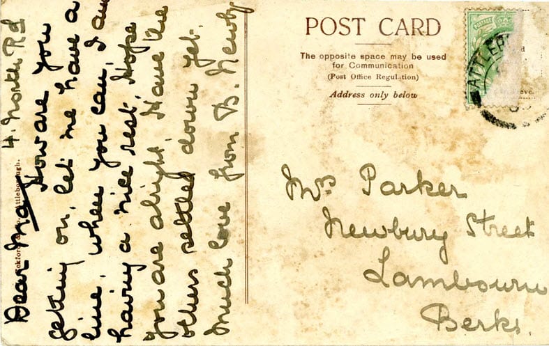 Lambourn Family and “Dear Ma” Postcards