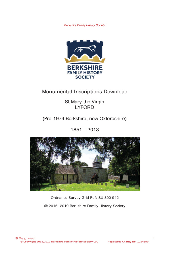 Lyford St Mary MIs 1851-2013 Download D1416