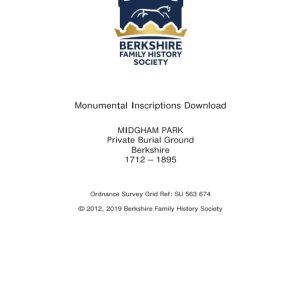 Midgham Midgham Park MIs 1712-1895 Download D1417