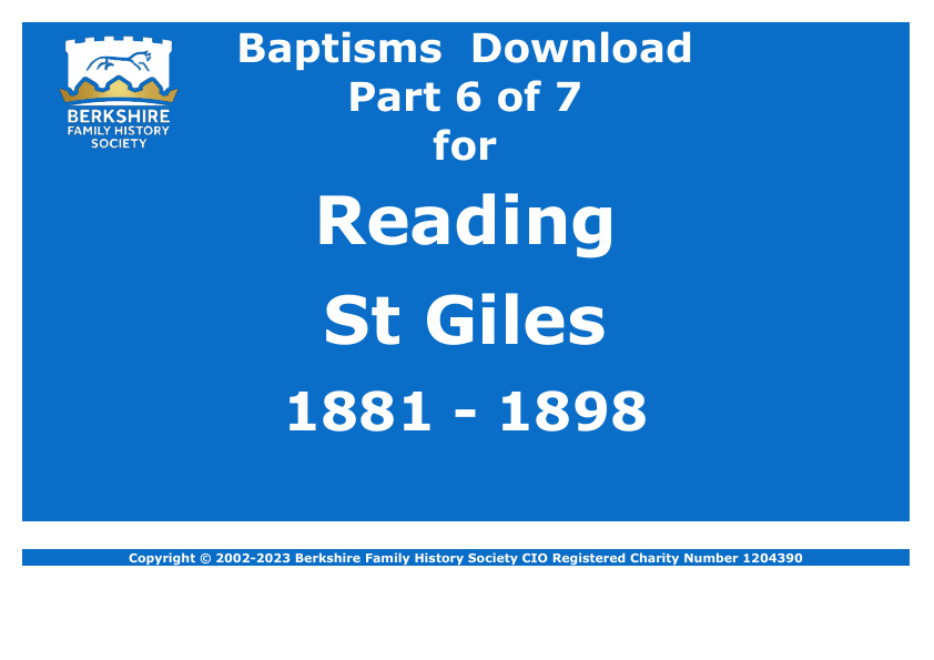 Reading St Giles Baptisms 1881-1898 Download D1748 Part 6 of 7